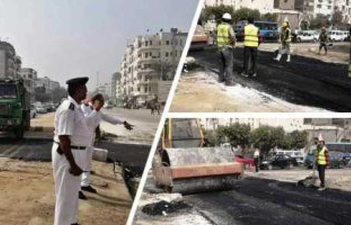 صور.. المرور يغلق شارع الهرم جزئيا حتى صباح الأحد للعمل فى "المترو".. مصدر: نقل المرافق عند تقاطع ترعة الزمر يتم ليلا وينتهى 5 صباحا.. حارة لسير السيارات فى الاتجاهين دون تحويلات.. وغرف عمليات لمتابعة الحركة