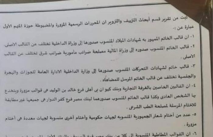 أمر إحالة يكشف خطوات تزوير عصابات تسفير الشباب للأوراق.. 6 إجراءات توضح تفاصيل جريمة تزوير الأوراق الرسمية.. و4 جهات يتم تزوير أوراقها أبرزها وزارة المالية والغرفة التجارية ووزارة الداخلية