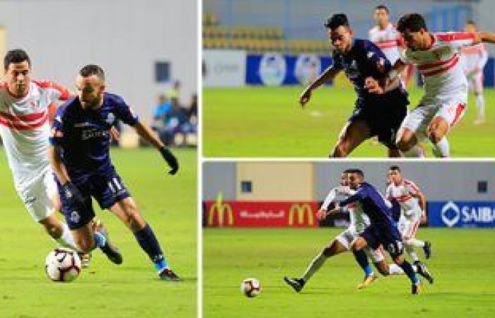 بيراميدز يفرض سيطرته على الشوط الأول أمام الزمالك.. أبناء دياز يسجلون هدفا ويهدرون ركلة جزاء.. محاولات بيضاء للتعادل.. وأجيرى ورمزى وناجى يحضرون اللقاء لمتابعة لاعبى الفريقين