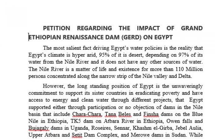 الجالية المصرية بالولايات المتحدة تدعو لحملة توقيعات لحث ترامب على تفعيل مفاوضات سد النهضة بمشاركة أمريكية.. "تجمع الأكاديميين المصريين" يطالب قادة أوروبا بتعليق الاستثمارات في إثيوبيا.. شارك بالتصويت