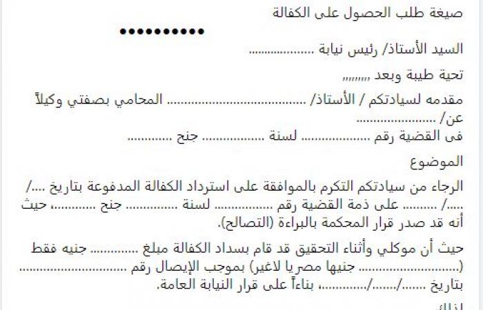 "يالدفع.. يالحبس".. تحصلت على حكم بالإيقاف والإفراج عنى بضمان مالى يقدر بـ 20 ألف جنيه.. فهل يحق لى استرداد هذا المبلغ الآن؟.. المشرع أجاز استرداد الكفالة.. وحدد 9 خطوات لذلك.. و3 حالات لا تسترد فيها الكفالة