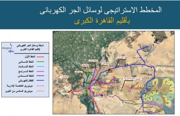 "القومية للأنفاق" تجرى تعديلا فى مخطط شبكة مترو أنفاق القاهرة الكبرى.. إلغاء الخط الخامس للمترو الممتد من مدينة نصر للساحل.. والاكتفاء بتنفيذ 5 خطوط مترو لتعمل مع خطى مونوريل العاصمة الإدارية و6 أكتوبر.. خرائط