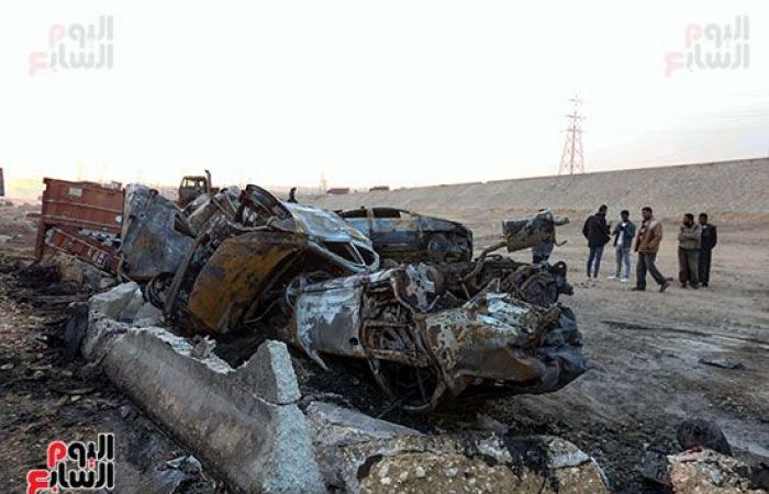 لحظات الرعب فى حادث الأوسطى.. المصابون لـ"اليوم السابع": شاهدنا الموت بأعيننا ولا نصدق أننا على قيد الحياة.. على: "كنت نايم صحيت على نار ولهب وعربيات مقلوبة".. ويؤكد: تواجد الإسعاف والشرطة أنقذ حياتنا.. فيديو