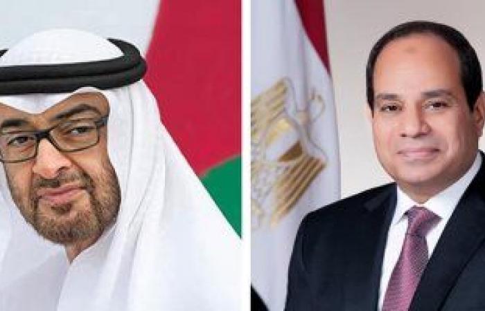 الرئيس السيسى والشيخ محمد بن زايد يؤكدان اعتزازهما بالعلاقات الأخوية بين مصر والإمارات.. الزعيمان يبحثان التعاون الاقتصادي والاستثمارات المشتركة.. والاستفادة من التجربة المصرية الناجحة في استضافة "كوب27"