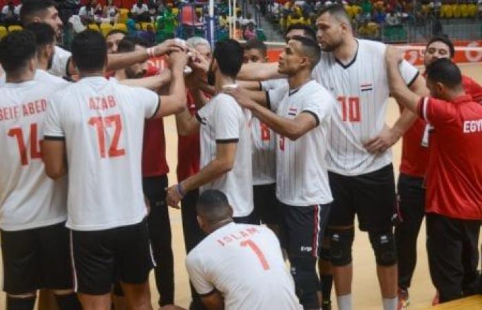 منتخب رجال الطائرة أمام الكاميرون فى الألعاب الأفريقية