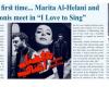 For the first time... Marita Al-Helani and Adonis meet in “I Love to Sing”